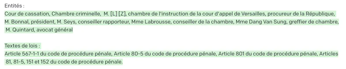 Legal NLP : état des lieux